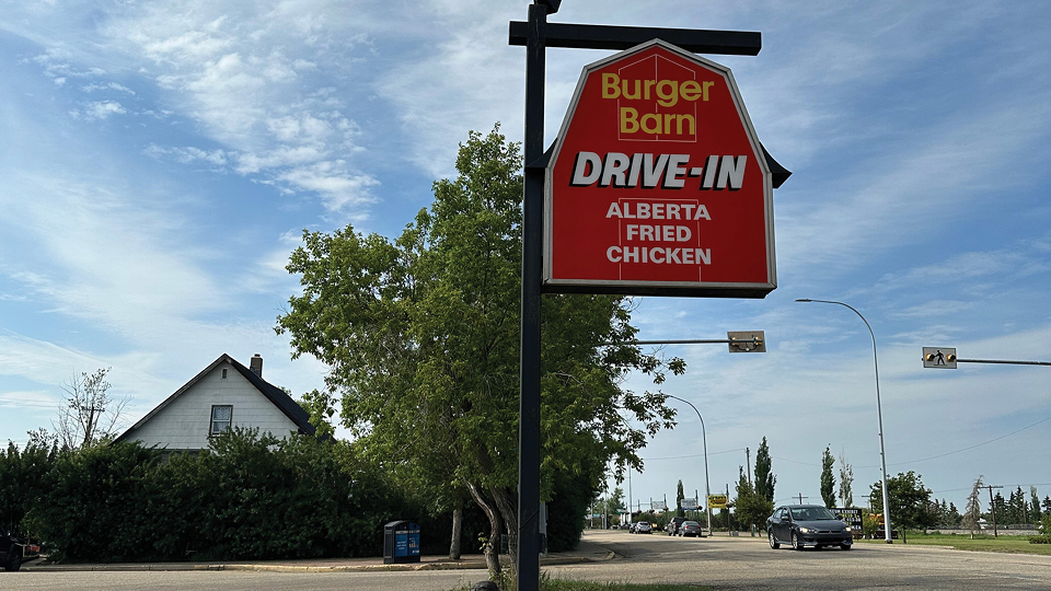 Burger Barn sign in Millet